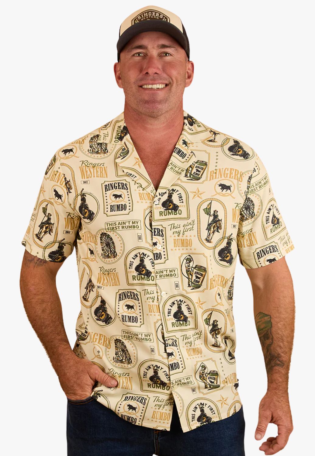 Ringers Western Mens Aint My First Rumbo Shirt