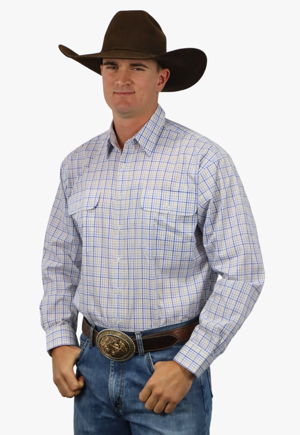 Bisley Mens Countryman Check Long Sleeve Shirt