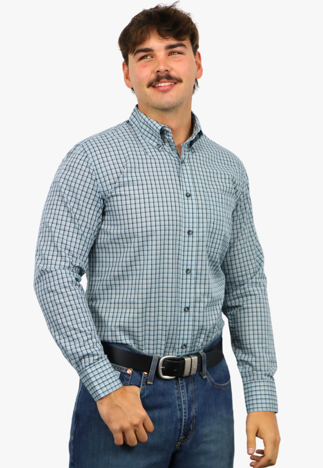 Wrangler Mens Riata Plaid Long Sleeve Shirt