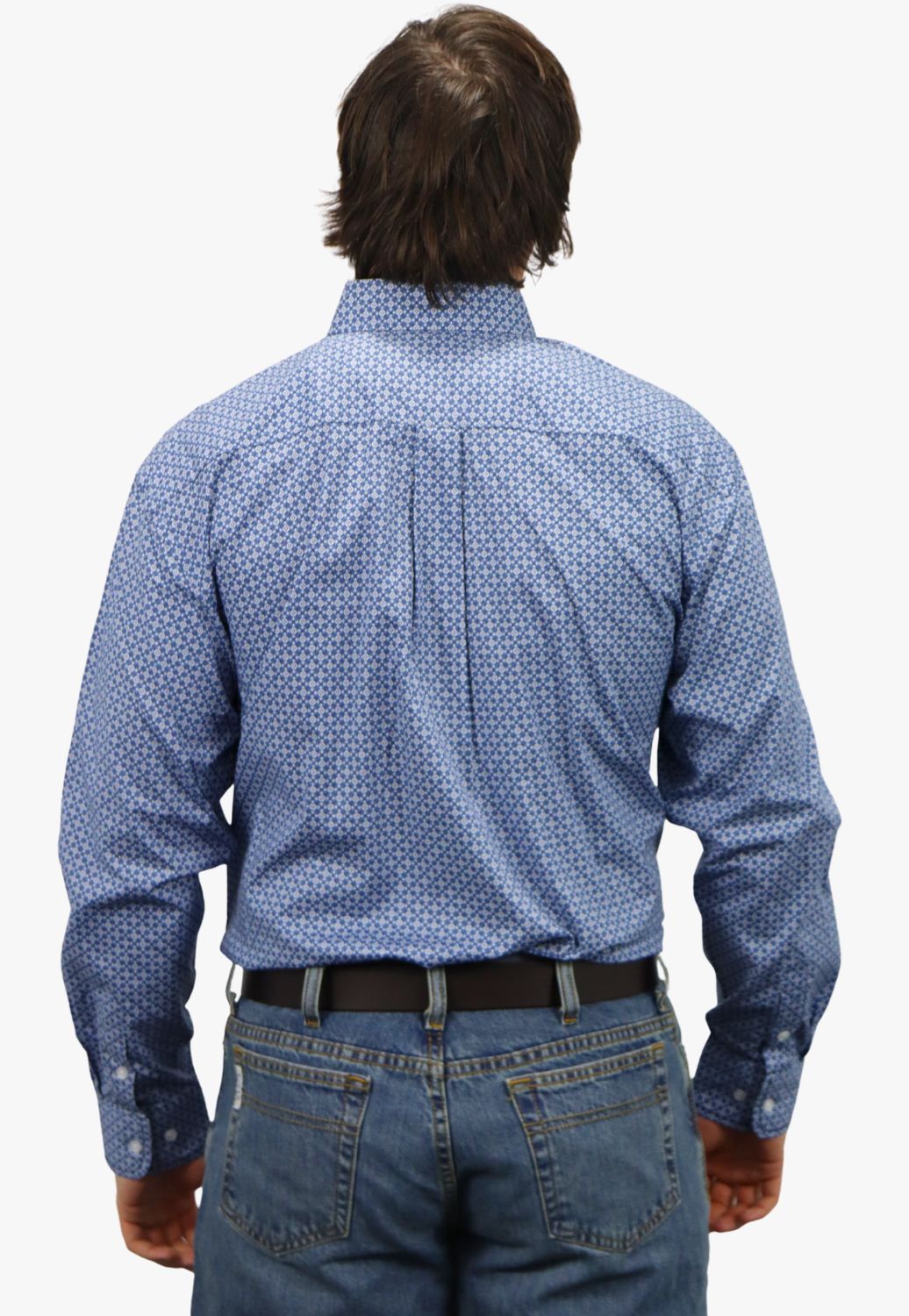 Panhandle Mens Rough Stock Geo Long Sleeve Shirt