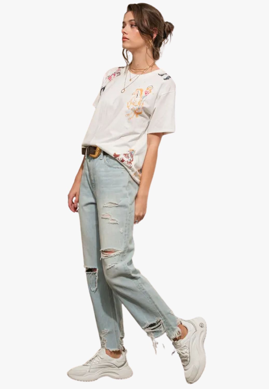 Blue B Womens Western Graphic T-Shirt