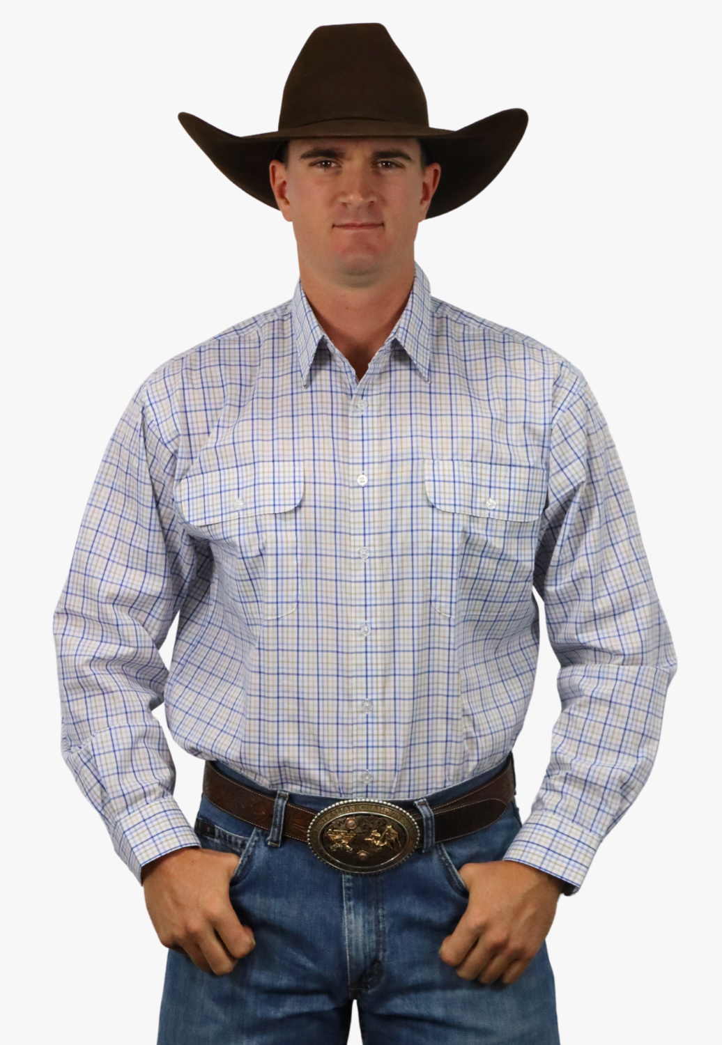 Bisley Mens Countryman Check Long Sleeve Shirt