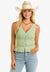 Rock and Roll Womens Eyelet Inset Tank Top