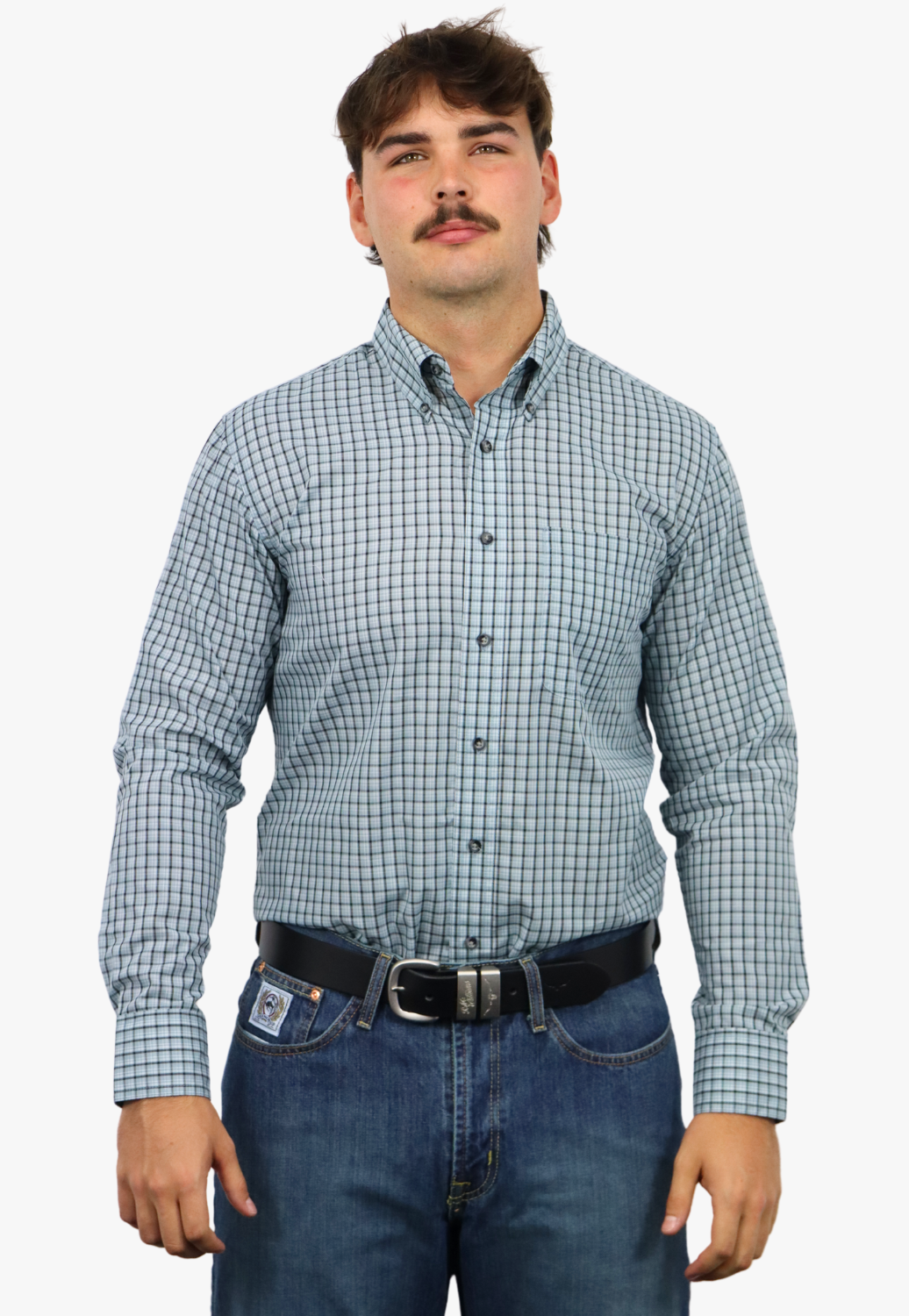 Wrangler Mens Riata Plaid Long Sleeve Shirt