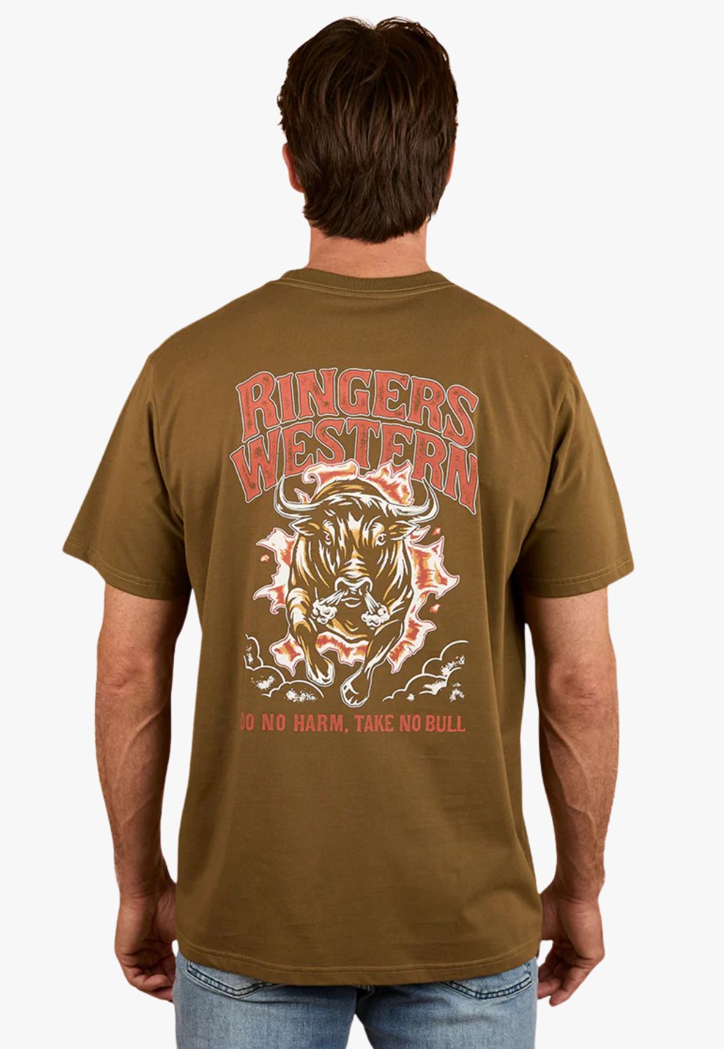 Ringers Western Mens Do No Harm Take No Bull T-Shirt
