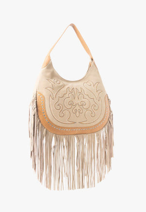Myra Sage Whisper Fringe Leather Bag