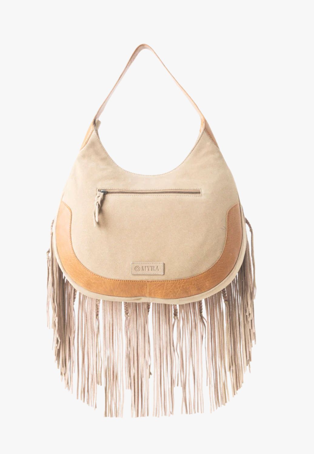Myra Sage Whisper Fringe Leather Bag