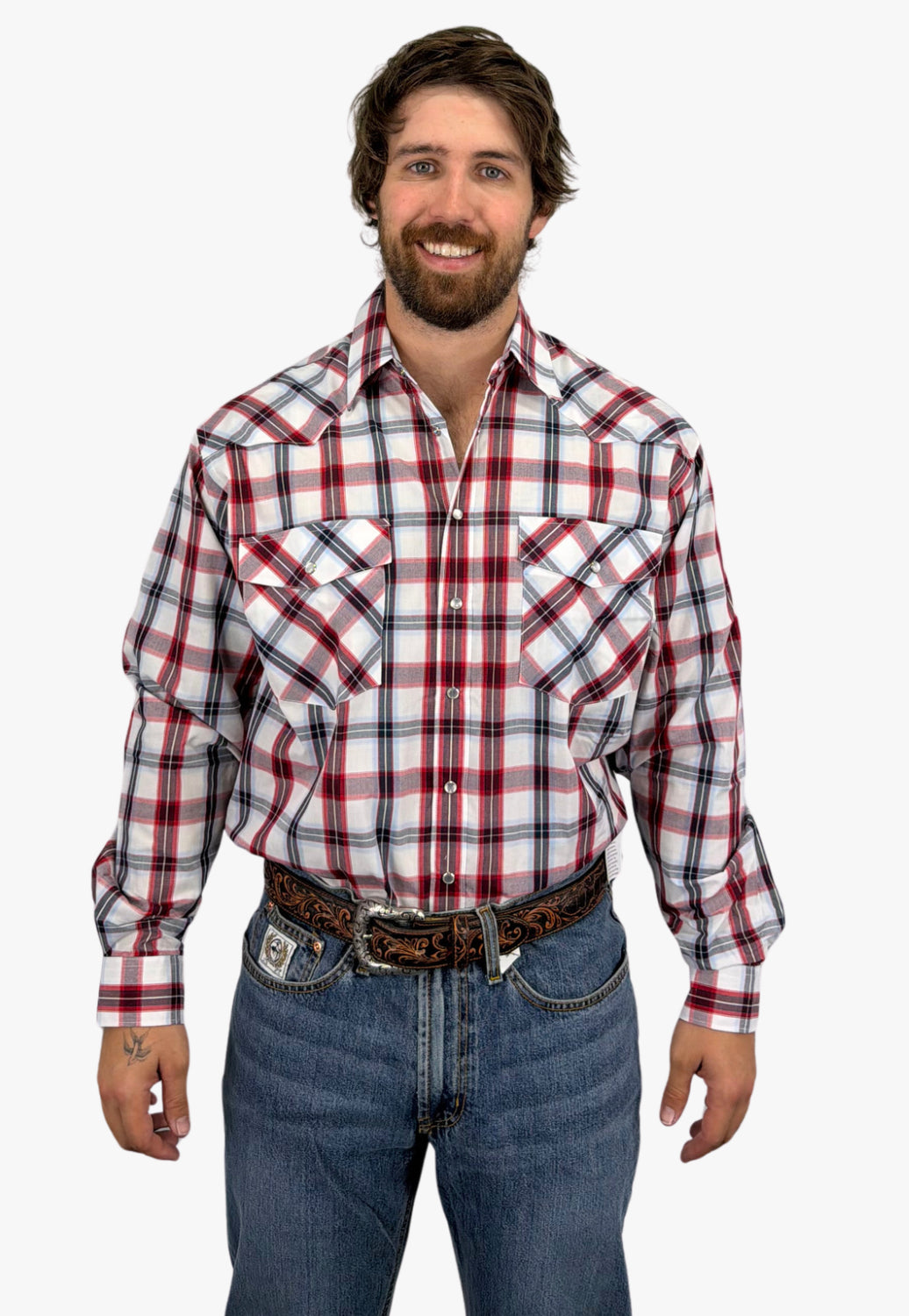 Bisley Mens Long Sleeve Western Snap Shirt