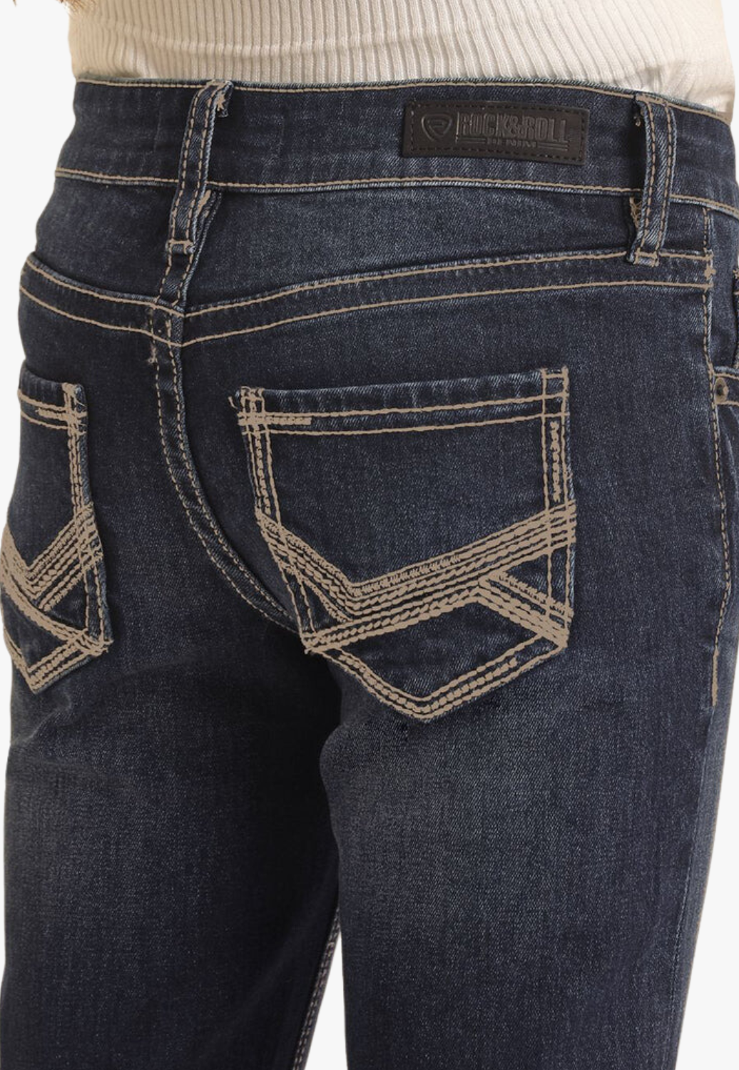 Rock & Roll Girls Petal Stitch Mid Rise Boot Cut Jean