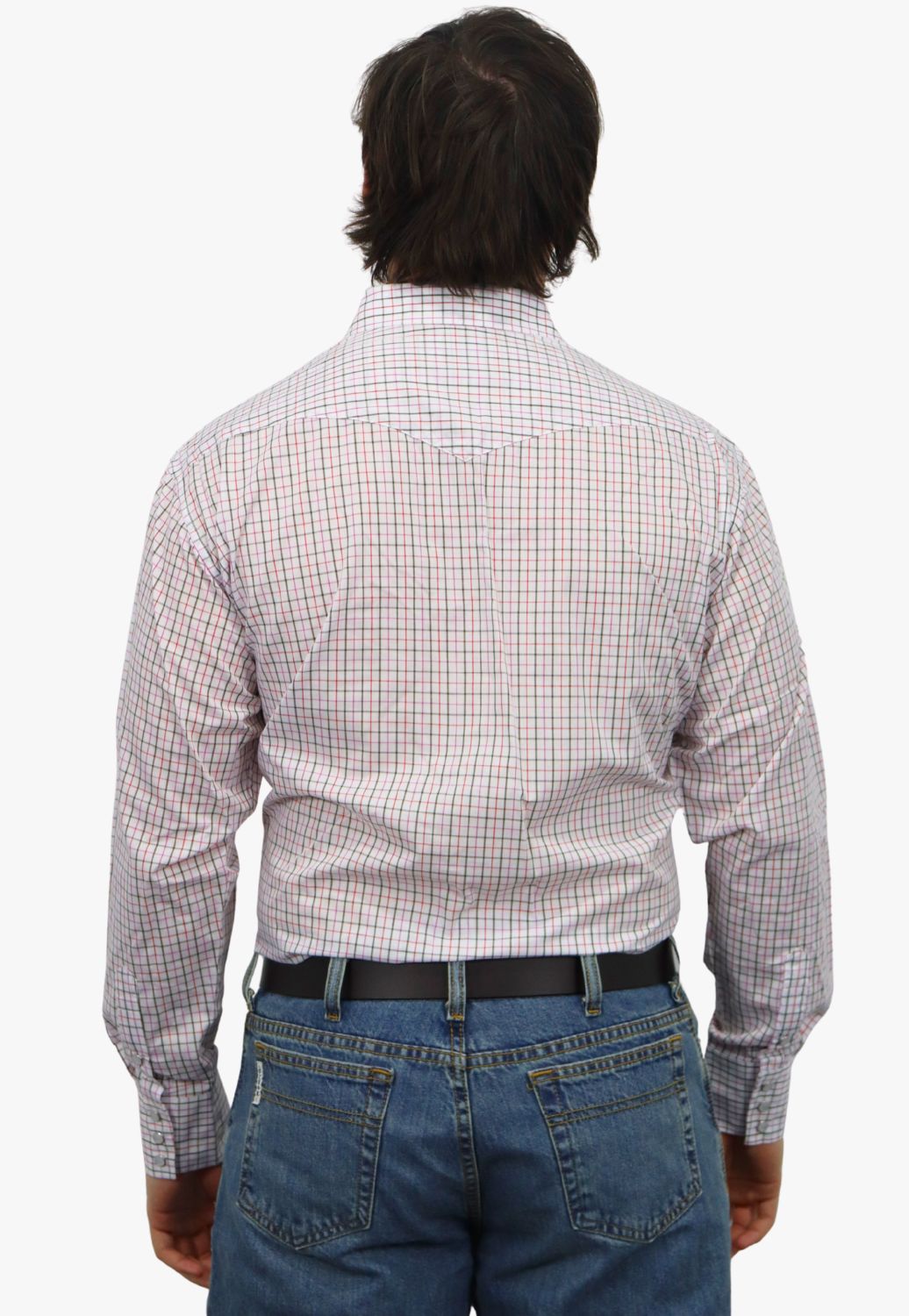 Panhandle Mens Checked Long Sleeve Shirt