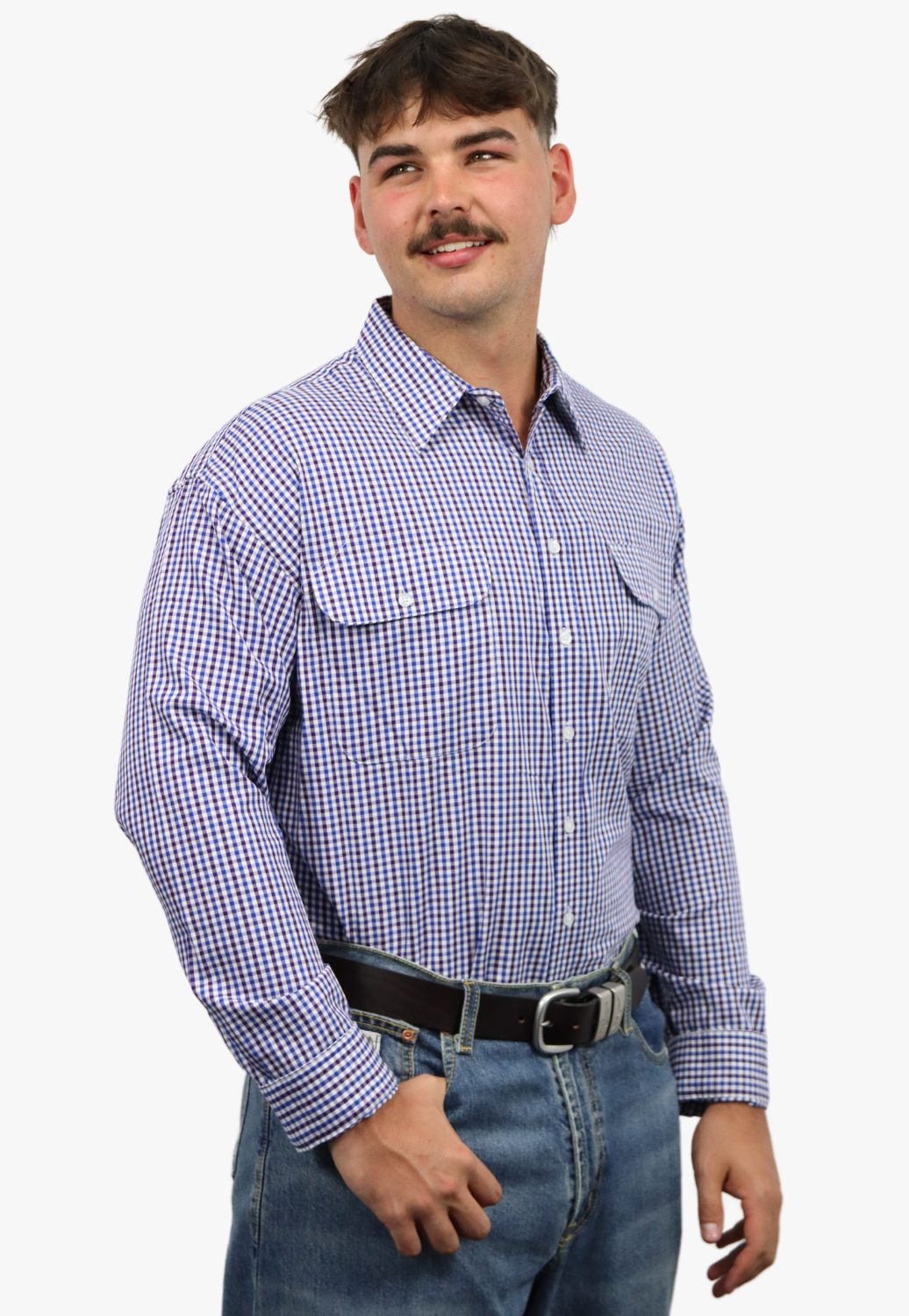 Bisley Mens Long Sleeve Checked Shirt