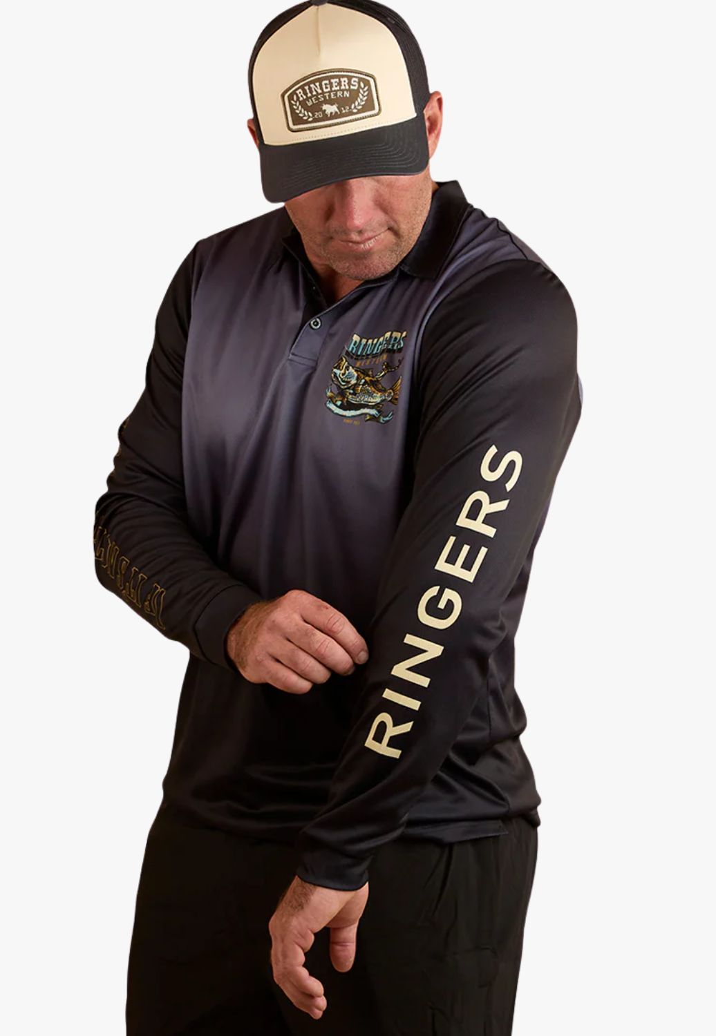 Ringers Western Unisex Buckin Barra Fishing Jersey