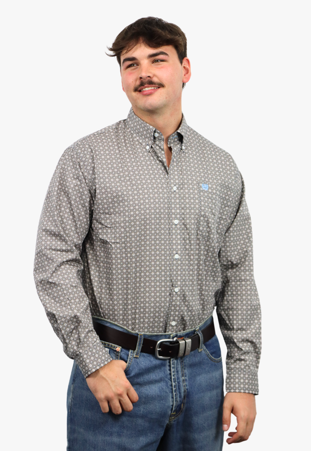 Cinch Mens Medallion Long Sleeve Shirt