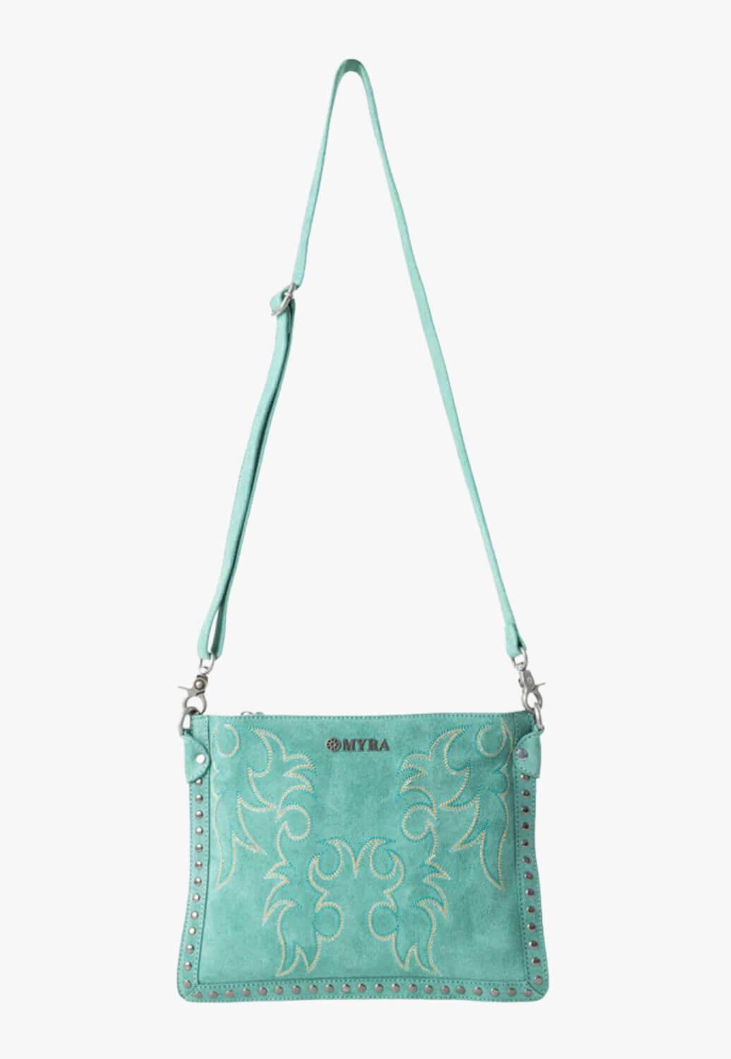 Myra Texas Rose Western Embroidered Leather Bag