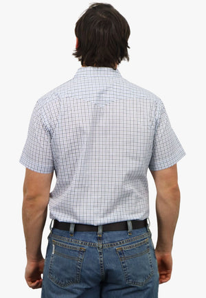 Panhandle Mens Checked Short Sleeve Shirt
