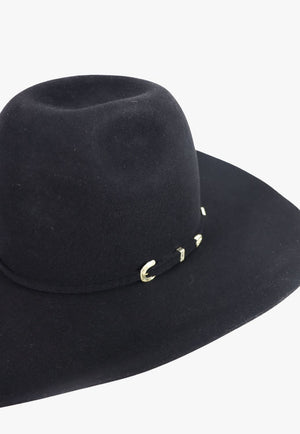 American Hat 40X Black CHL Crown Hat Self Band