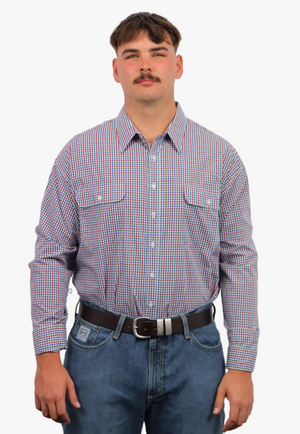 Bisley Mens Long Sleeve Checked Shirt