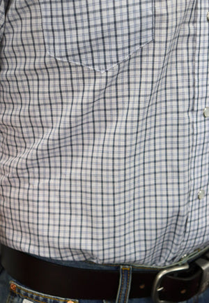 Panhandle Mens Checked Short Sleeve Shirt
