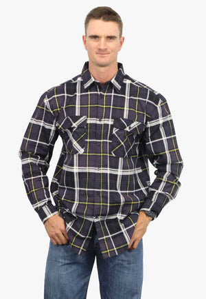 Pilbara Mens Open Front Flannelette Shirt
