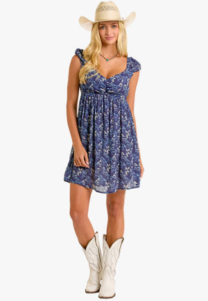 Rock and Roll Womens Horse Print Mini Dress