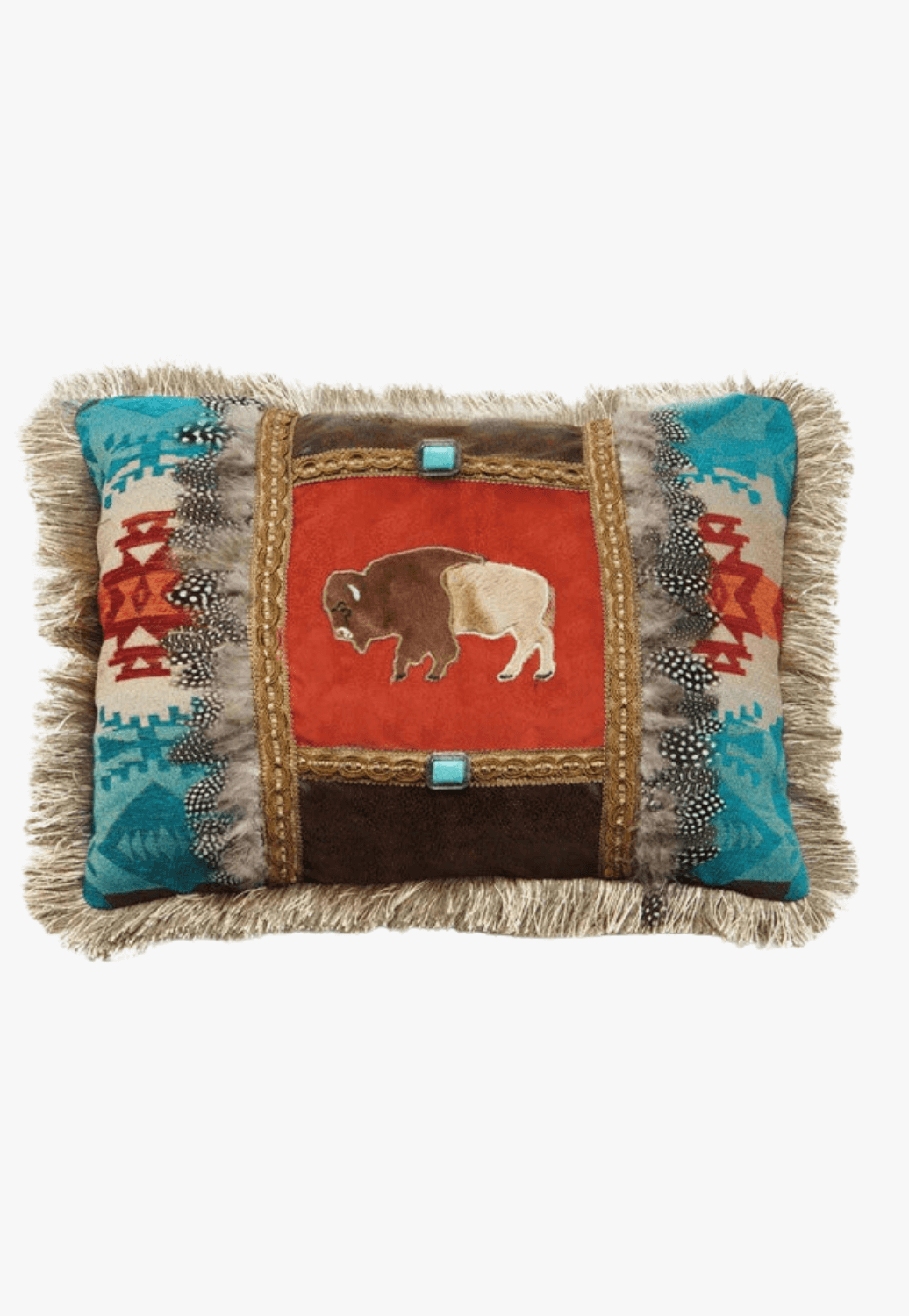 Carstens Feather Buffalo Pillow