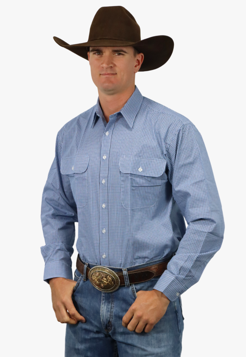 Bisley Mens Countryman Check Long Sleeve Shirt