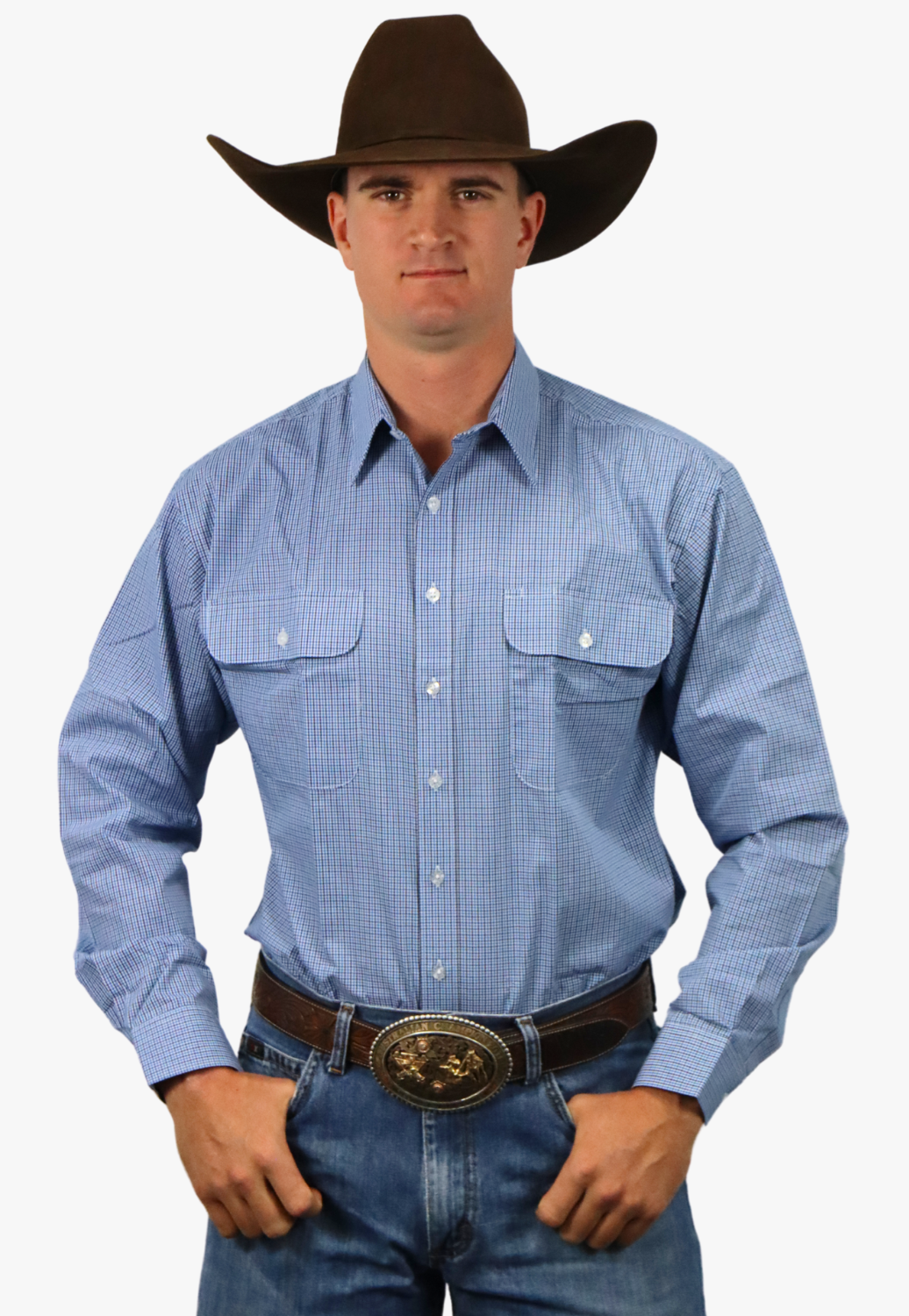 Bisley Mens Countryman Check Long Sleeve Shirt