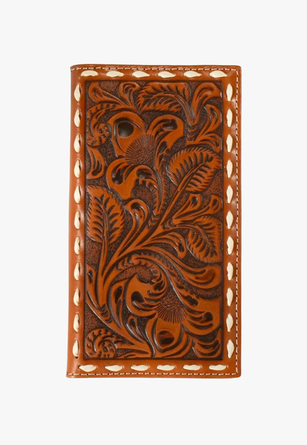 Nocona Mens Rodeo Floral Embossed Lace Wallet