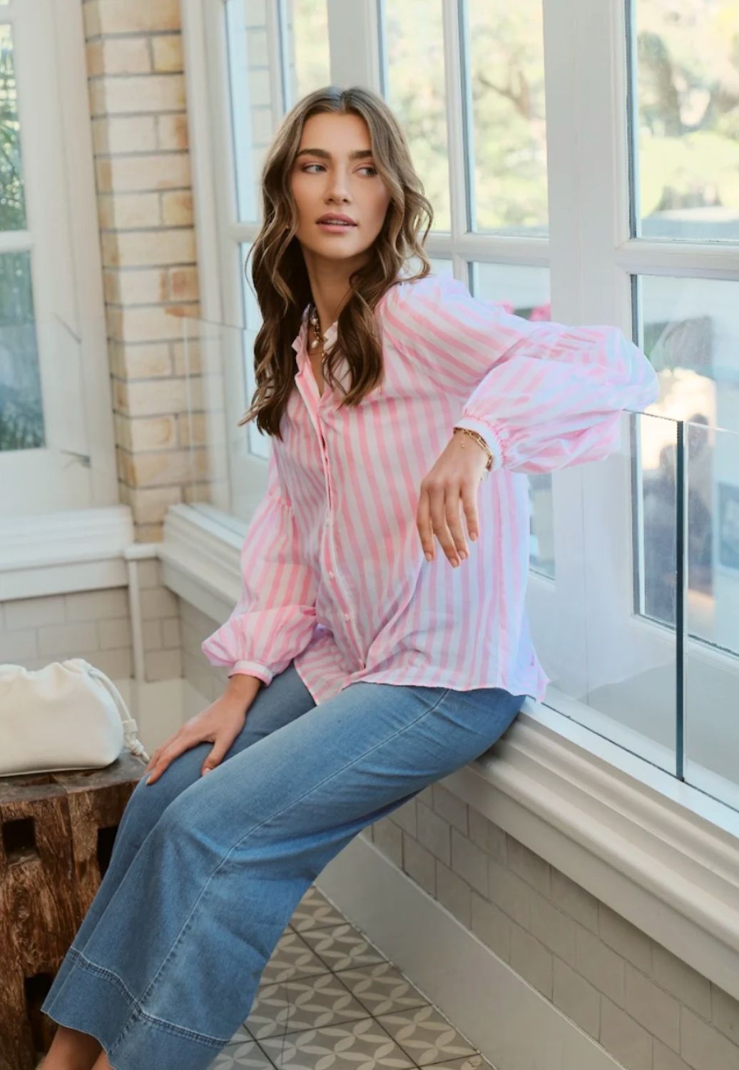 Zjoosh Womens Jo Striped Shirt