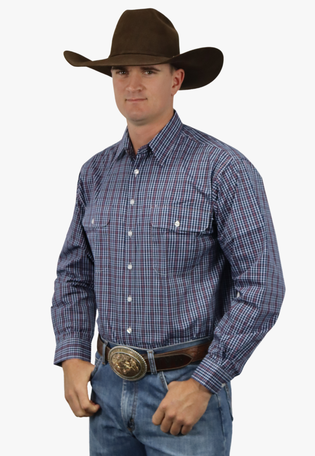 Bisley Mens Countryman Check Long Sleeve Shirt