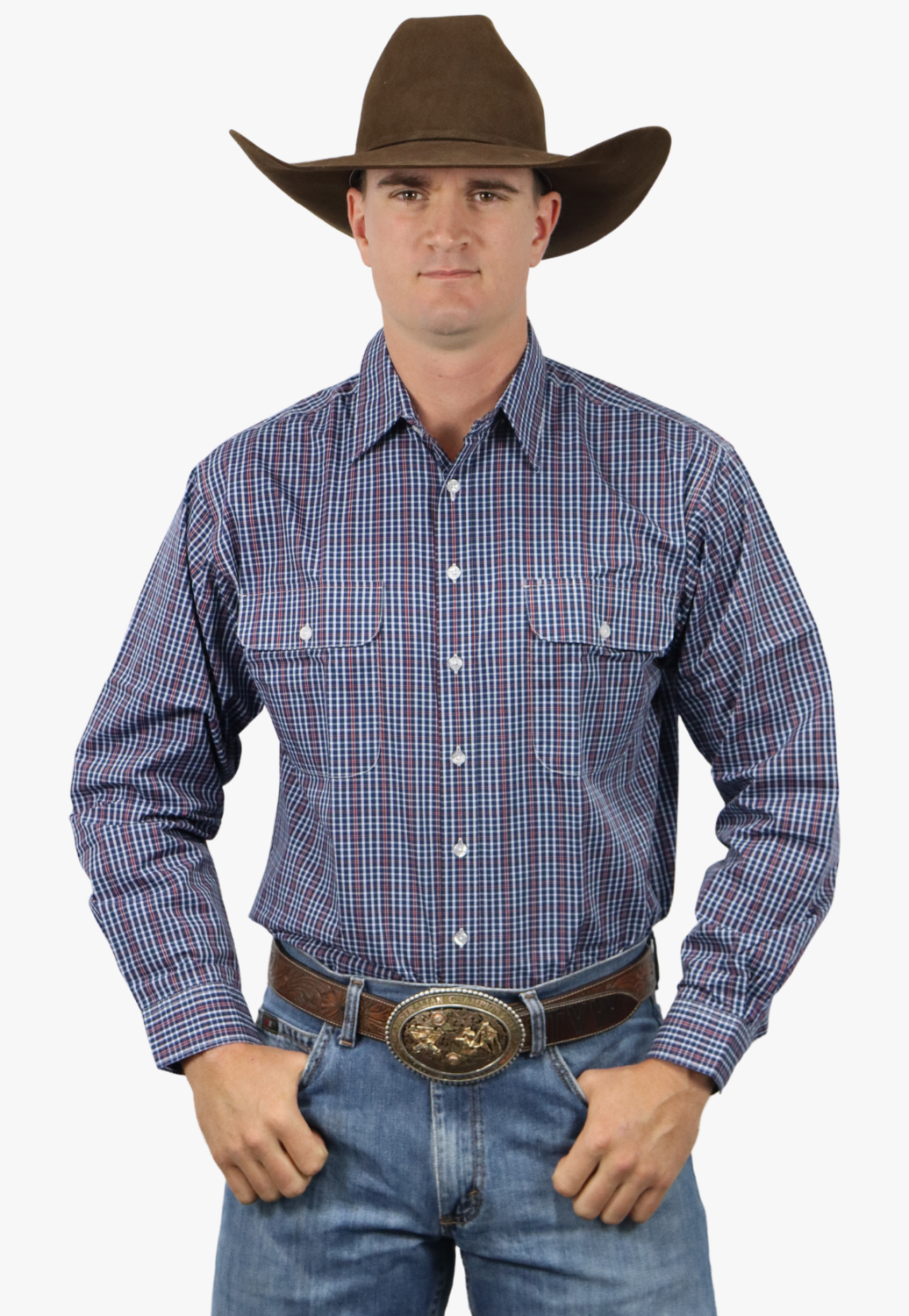 Bisley Mens Countryman Check Long Sleeve Shirt