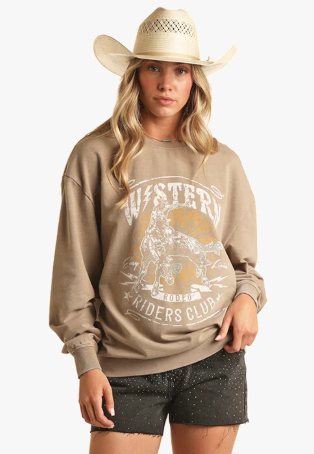 Rock & Roll Womens Oversized Sweatshirt