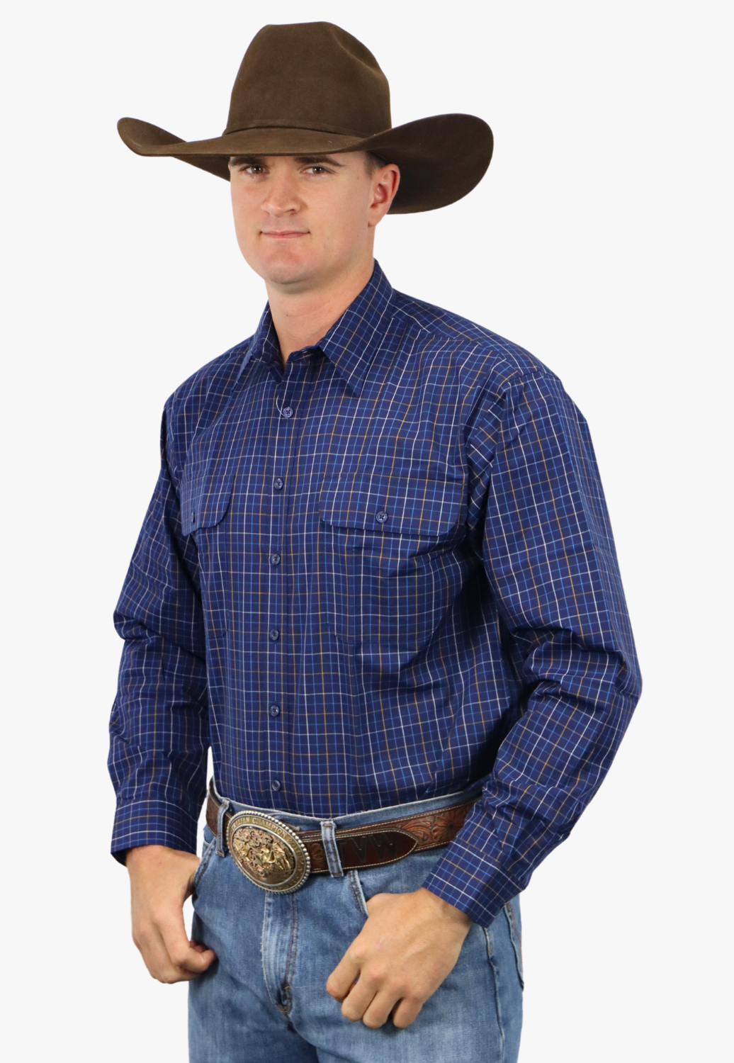 Bisley Mens Countryman Check Long Sleeve Shirt