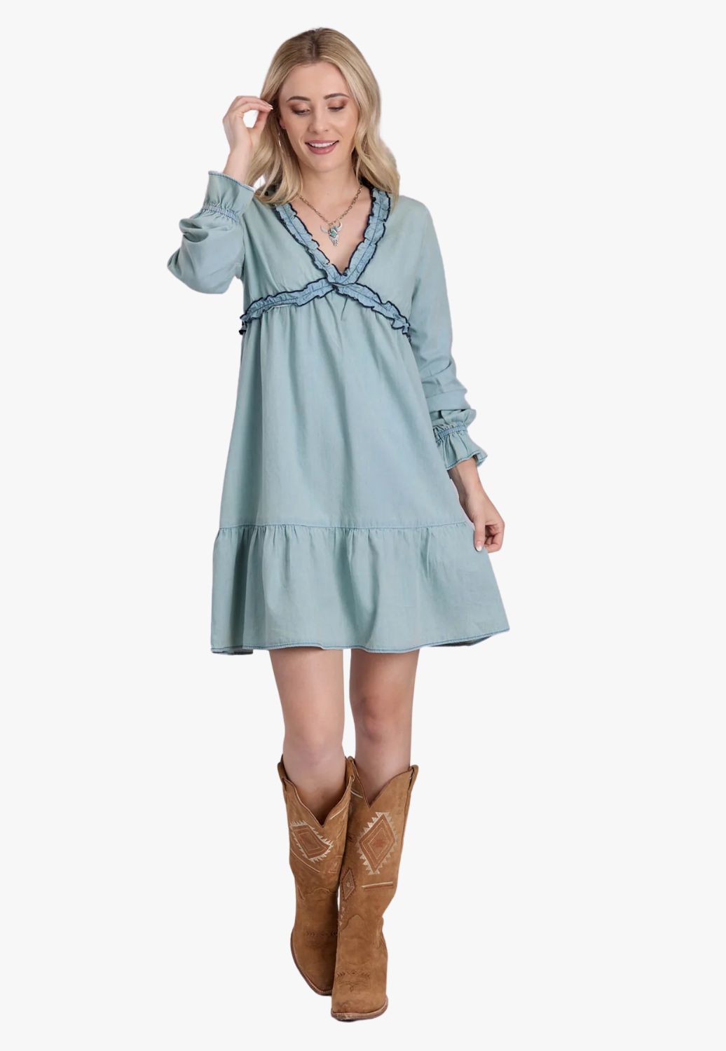 Roper Womens Five Star Collection Long Sleeve Dress