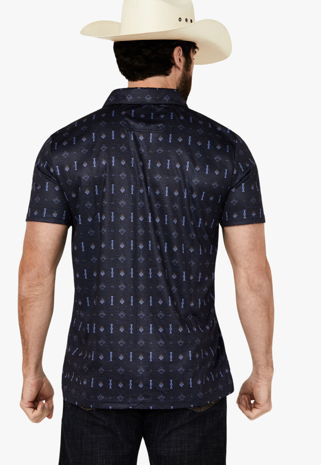Rock & Roll Mens Geo Printed Polo