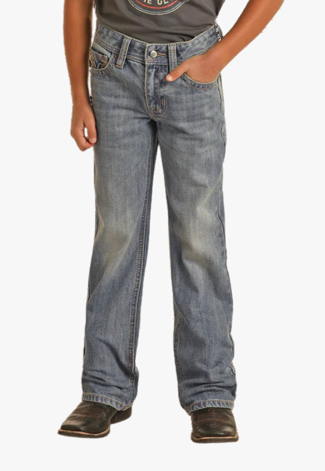 Rock & Roll Boys Rope V Bootcut Jean