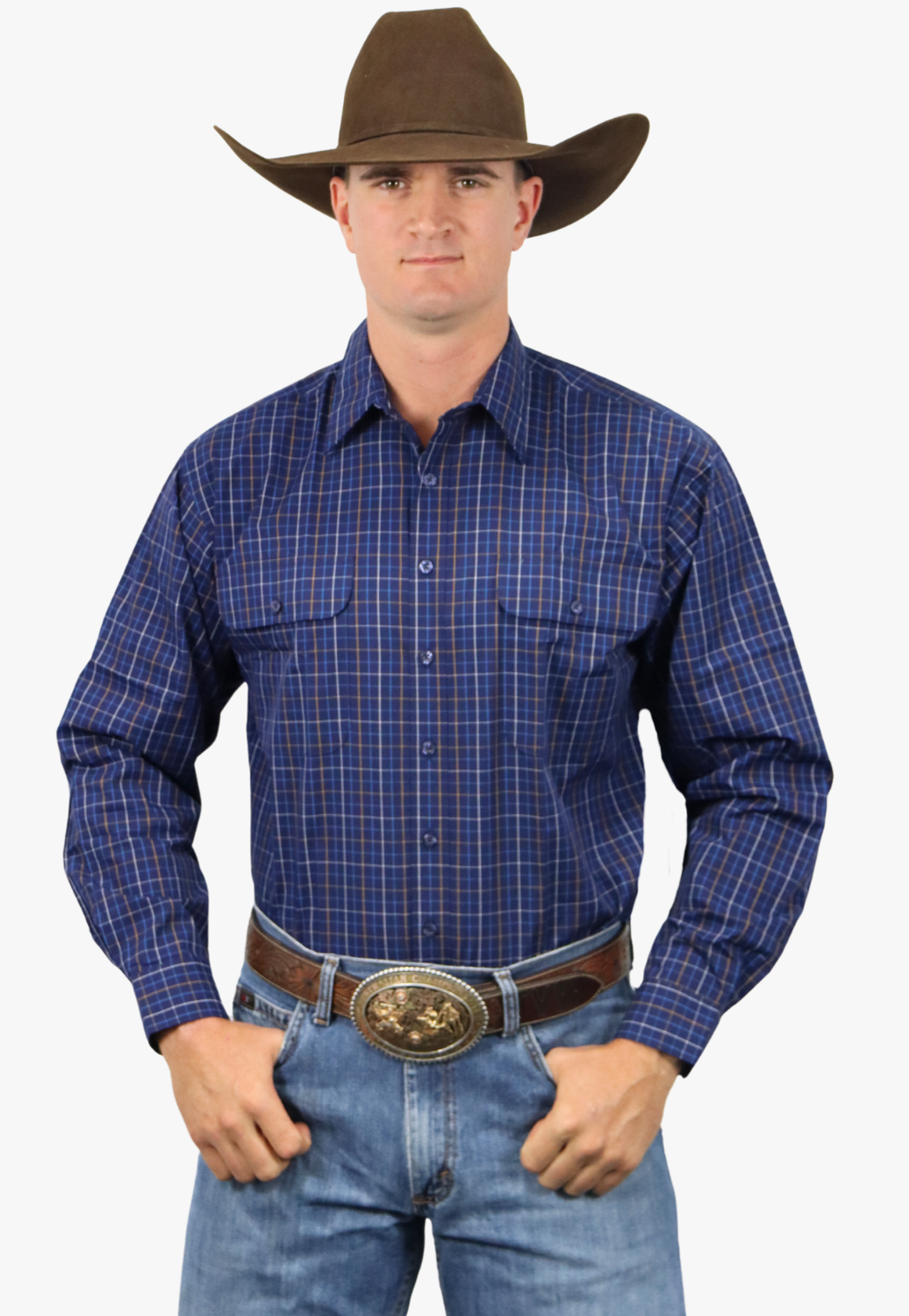 Bisley Mens Countryman Check Long Sleeve Shirt