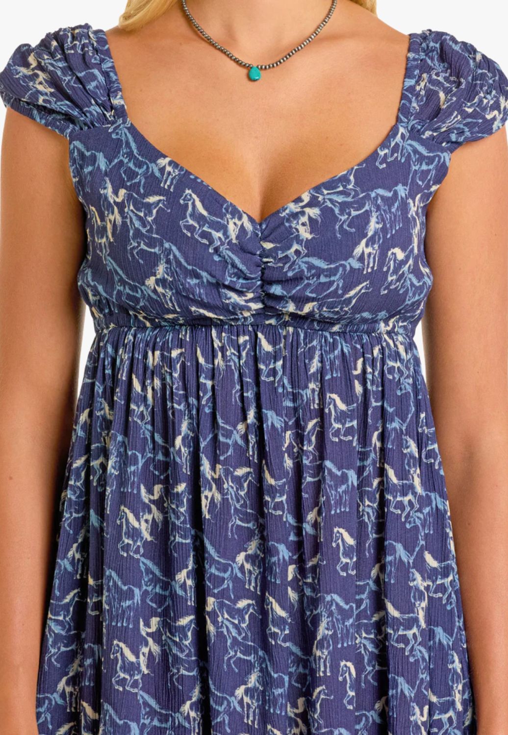 Rock and Roll Womens Horse Print Mini Dress