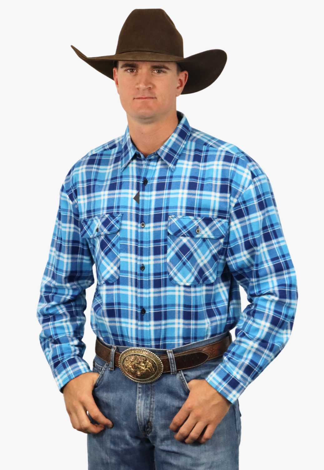 Pilbara Mens Open Front Flannelette Shirt