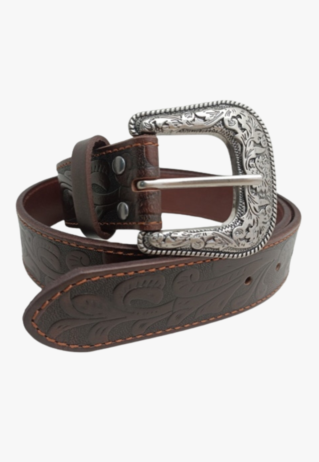Pilbara Kids Western Tooled Leather Belt