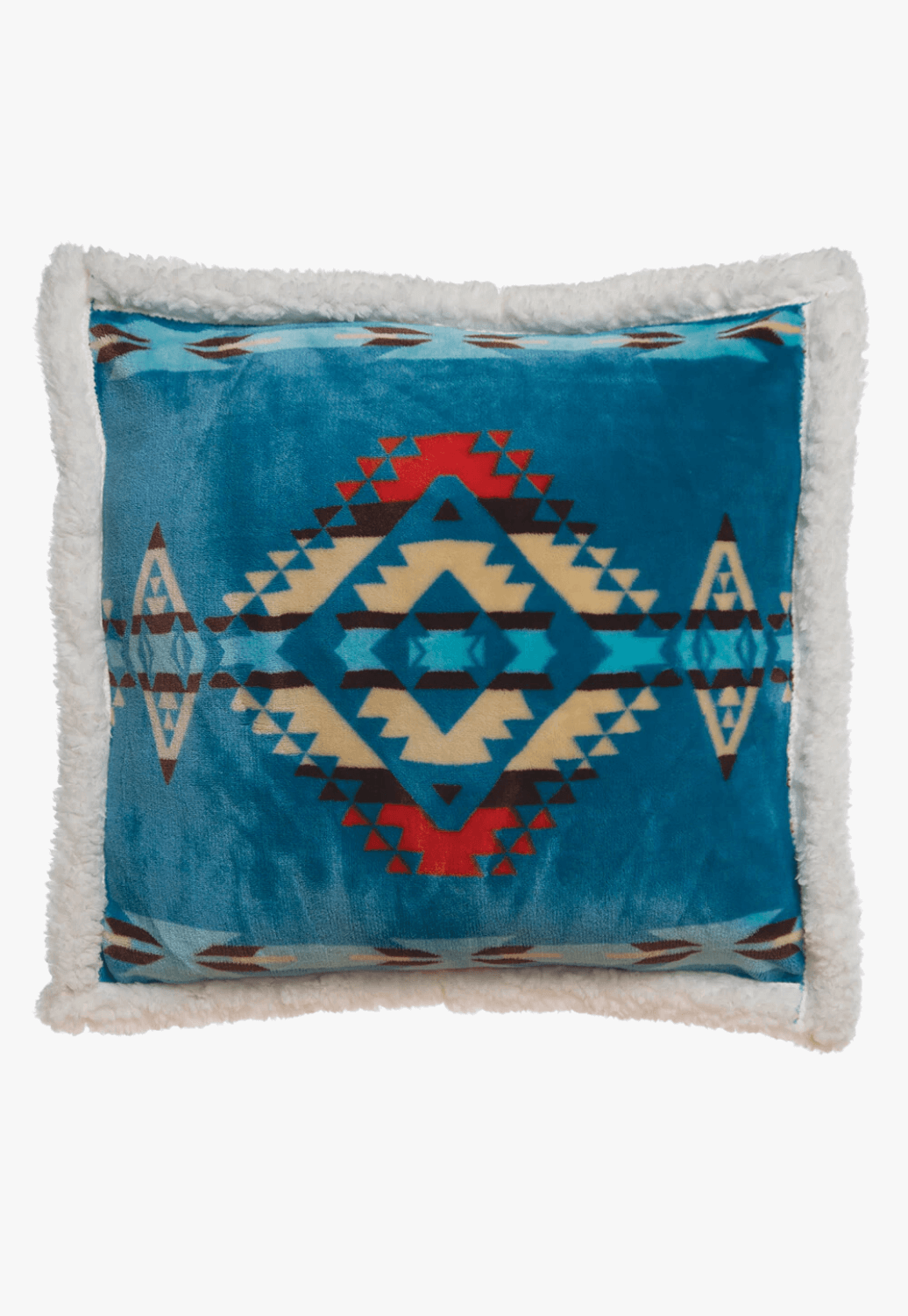 Carstens Turquoise Southwest Plush Sherpa Pillow