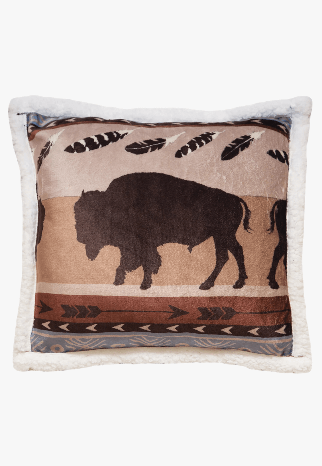 Wrangler Buffalo Sherpa Pillow