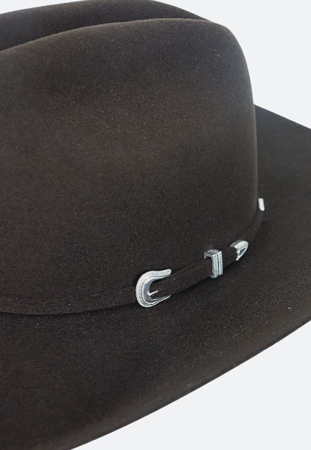 American Hat 7X Chocolate RC Crown Hat Self Band