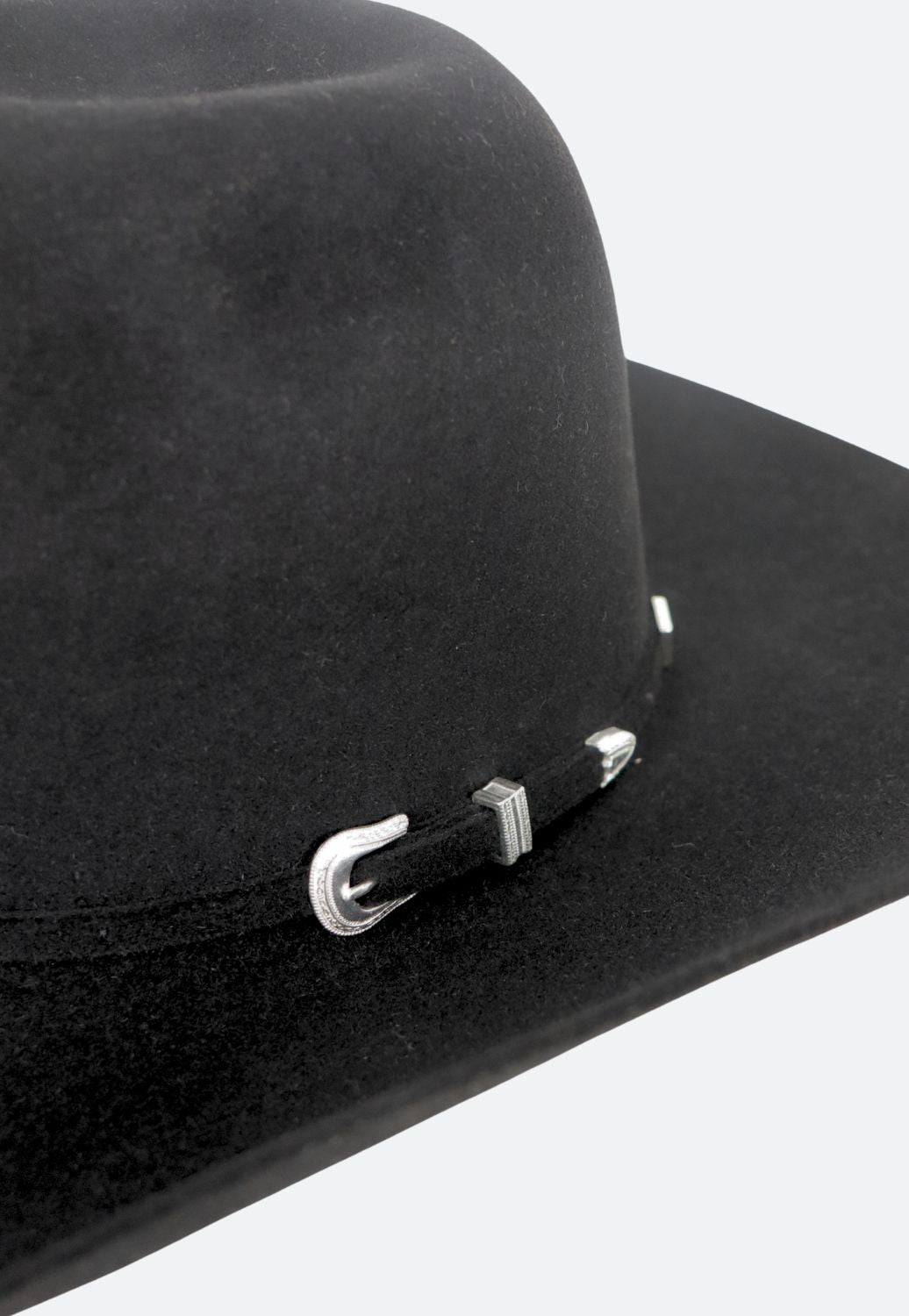 American Hat 7X Black CHL Crown Hat Self Band