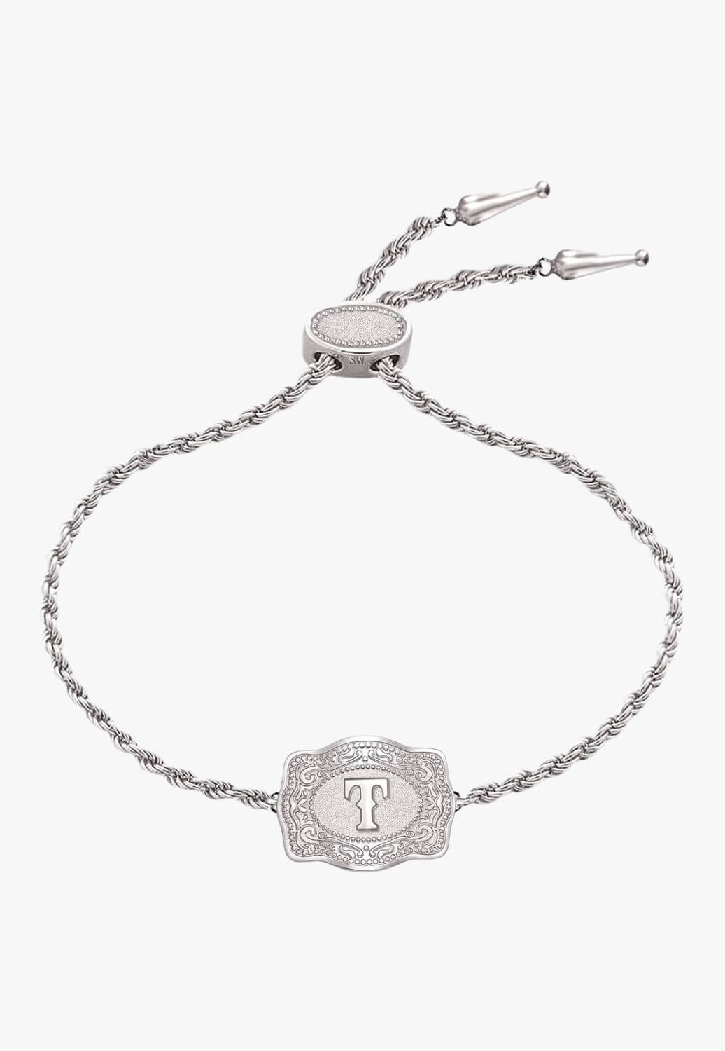 SpurWest Ultra Mini Belt Buckle Bracelet - Initial T