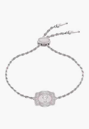 SpurWest Ultra Mini Belt Buckle Bracelet - Initial T