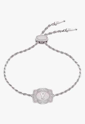 SpurWest Ultra Mini Belt Buckle Bracelet - Initial Y