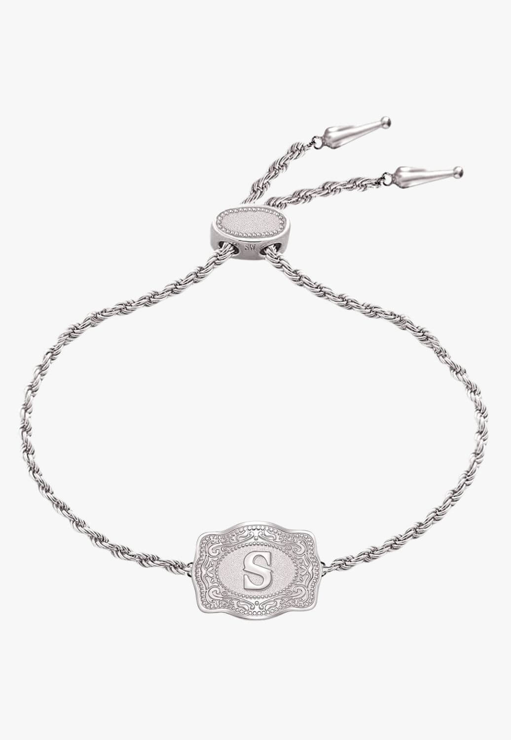 SpurWest Ultra Mini Belt Buckle Bracelet - Initial S