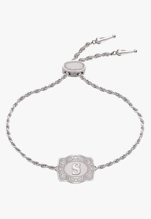 SpurWest Ultra Mini Belt Buckle Bracelet - Initial S
