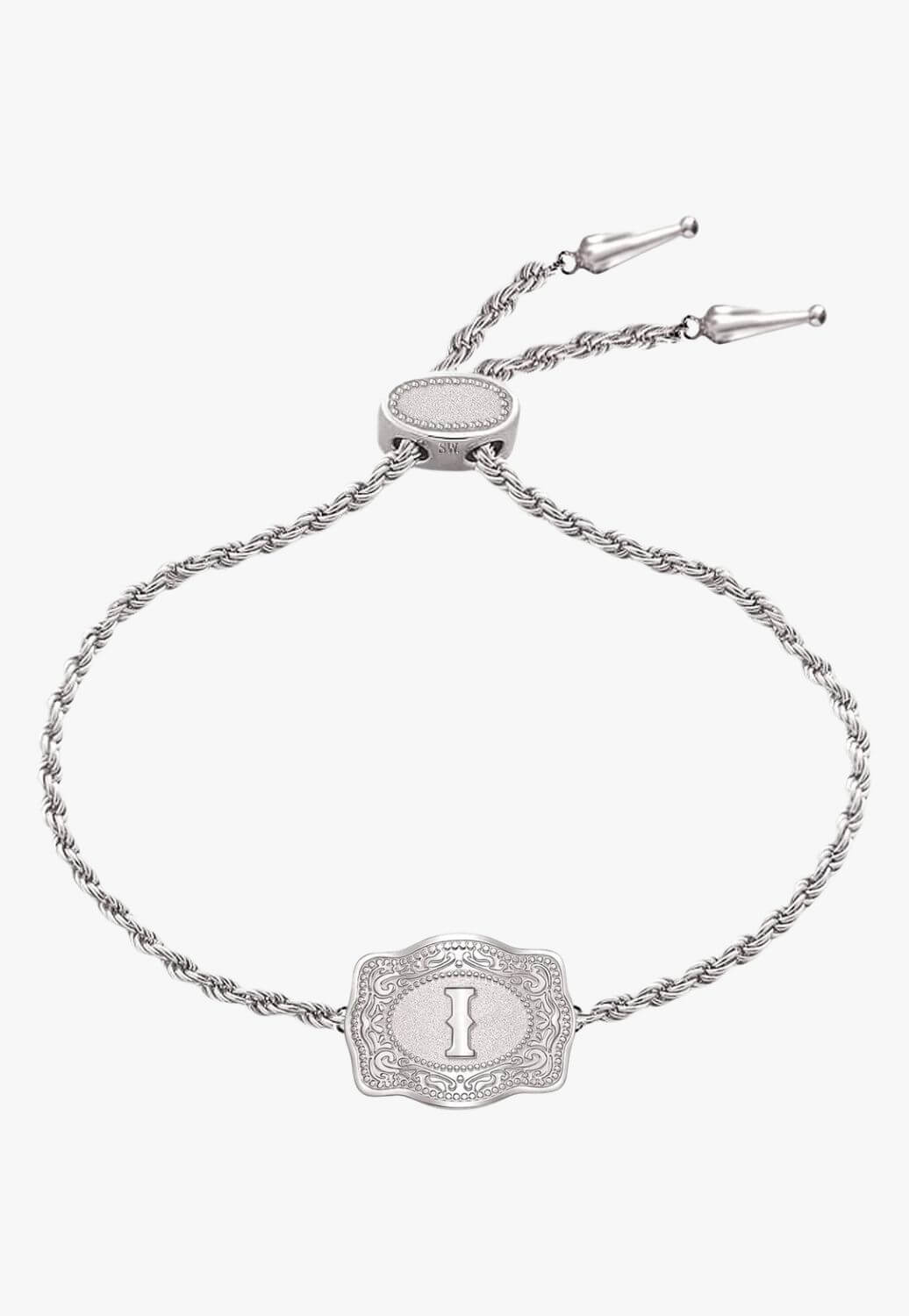 SpurWest Ultra Mini Belt Buckle Bracelet - Initial I